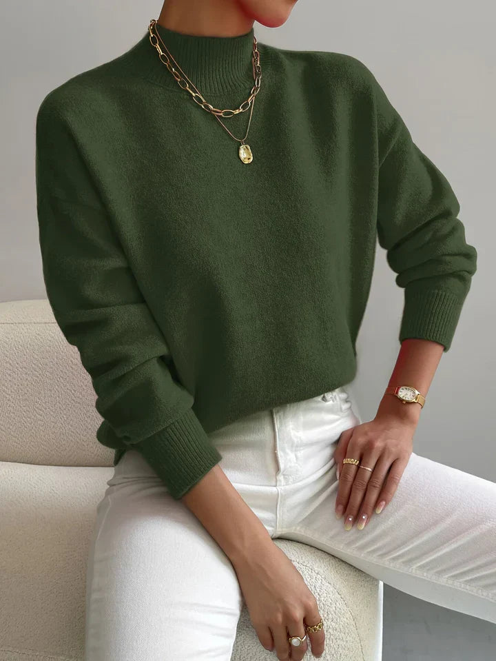 Eleganter Rollkragenpullover Damen Bequem