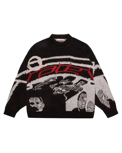 Mode Strickpullover Trendy Streetwear Style