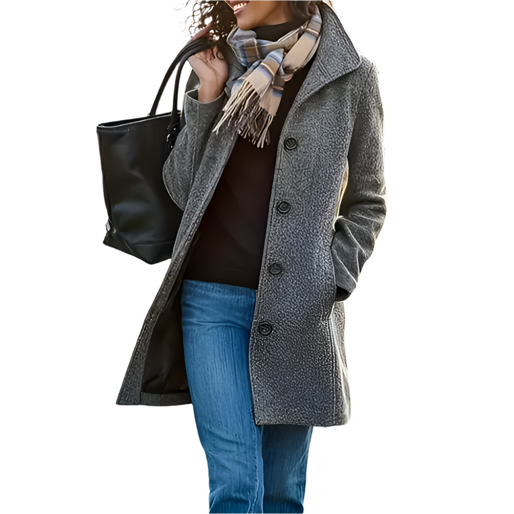 Stylische Damenjacke Lange Freizeitjacke Outdoor