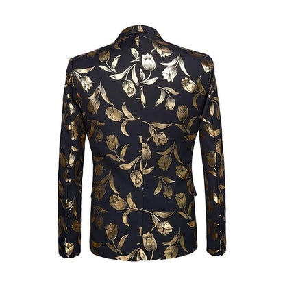 Herren Blazer Gold - Elegant Partyjackett - IdealeKleiden