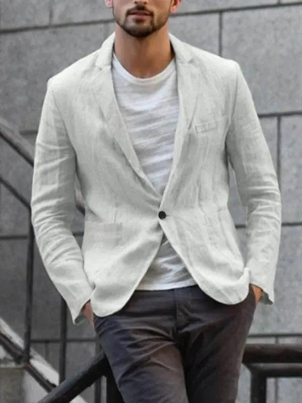 Herren Leinenblazer Sommer Stil - IdealeKleiden