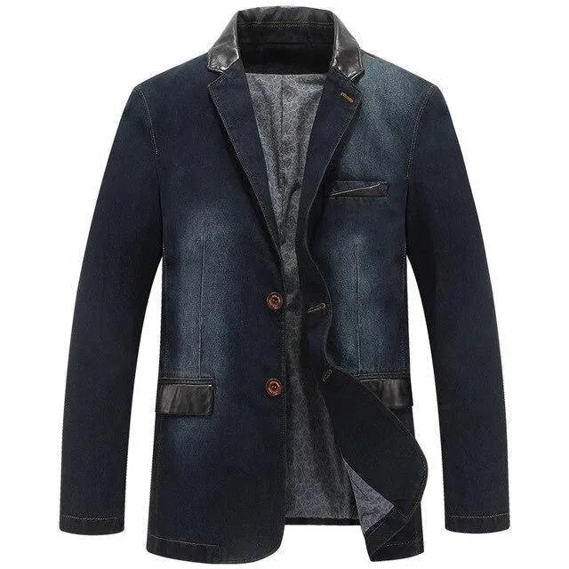 Moderne Herren Blazer - Streetwear Denim Jacke