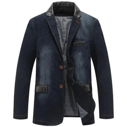 Moderne Herren Blazer - Streetwear Denim Jacke