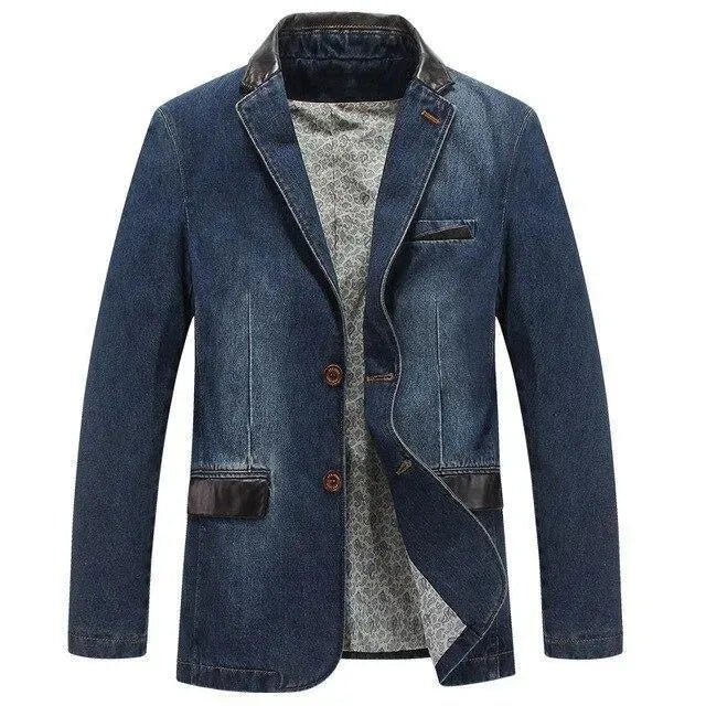 Moderne Herren Blazer - Streetwear Denim Jacke