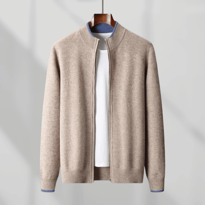 Herren Cashmere Jacke Elegant Zip