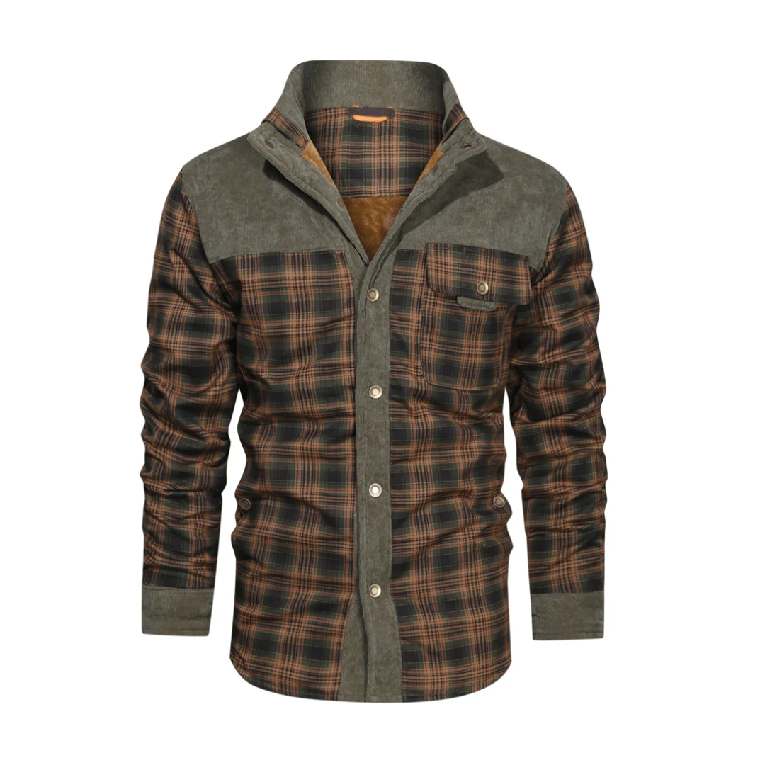 Herren Karo Outdoorjacke Praktisch