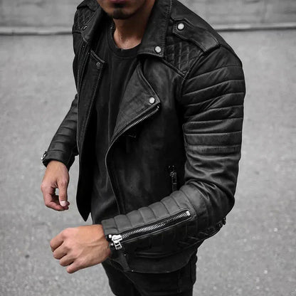Herren Lederjacke Elegant Modern - IdealeKleiden