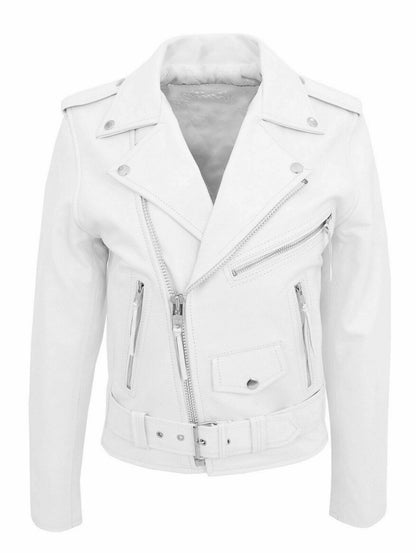 Herren Lederjacke Biker Style Asymmetrisch