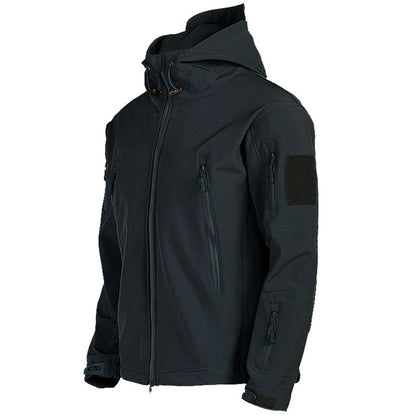 Herren Softshell Jacke Wasserdicht Kapuze