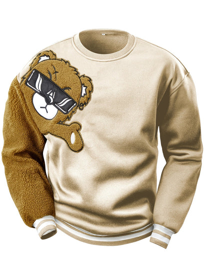 Herren Sweatshirt Cartoon Bär Lustig Geschenk
