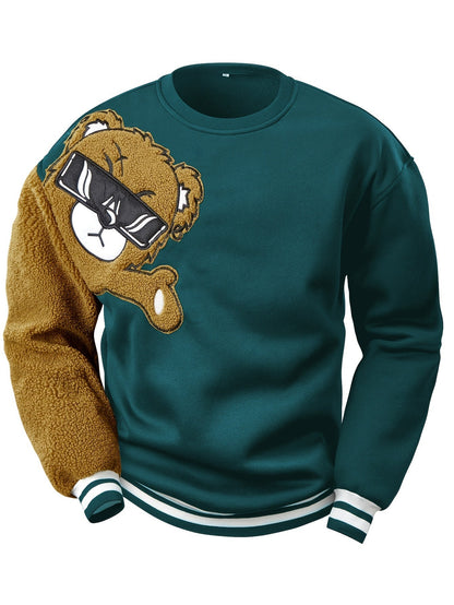 Herren Sweatshirt Cartoon Bär Lustig Geschenk