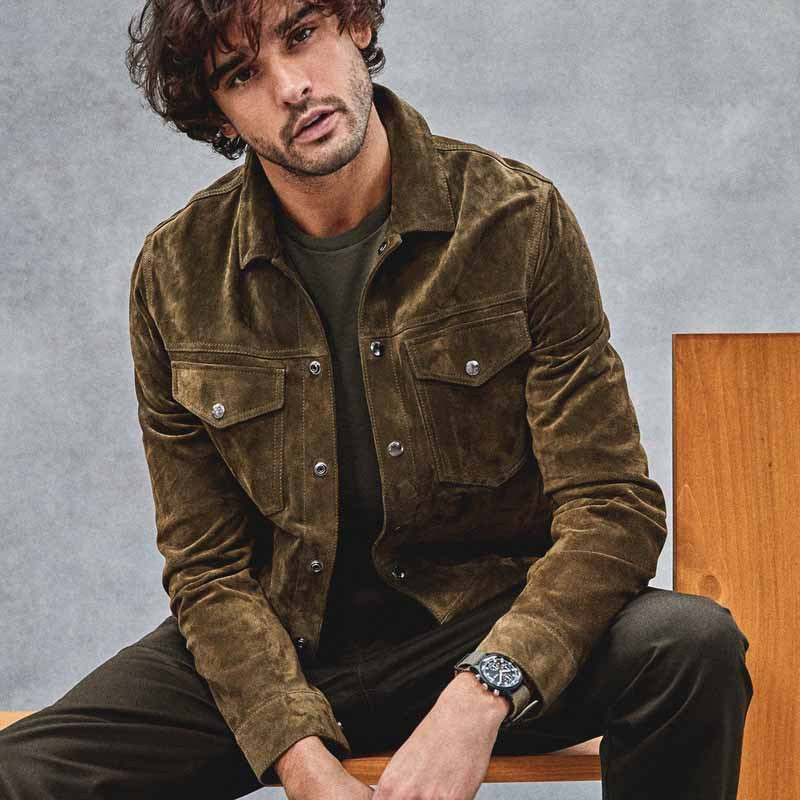 Herren Retro Cordjacke mit Brusttaschen - IdealeKleiden