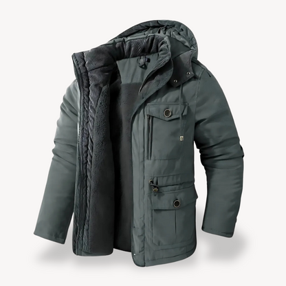 Herren Winterparka Wasserdicht mit Fellkapuze