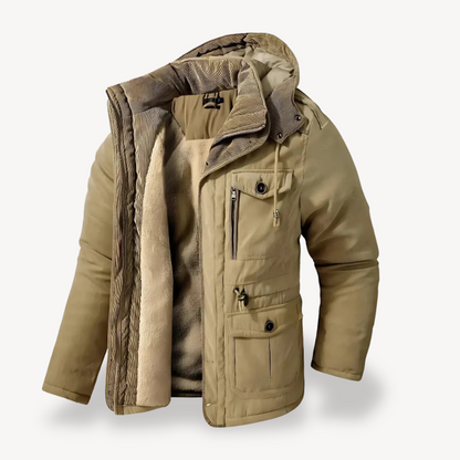 Herren Winterparka Wasserdicht mit Fellkapuze