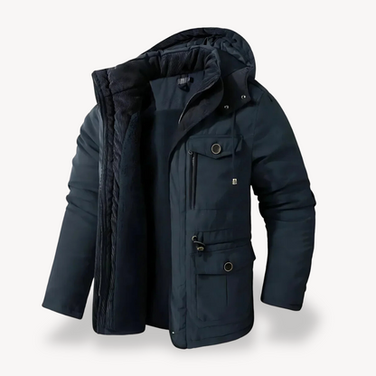 Herren Winterparka Wasserdicht mit Fellkapuze