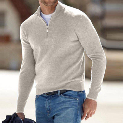 Bequeme Herren Pullover Zip Oberteil