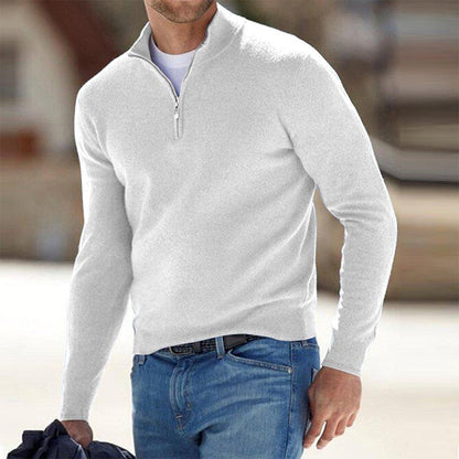 Bequeme Herren Pullover Zip Oberteil - IdealeKleiden