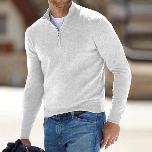 Bequeme Herren Pullover Zip Oberteil - IdealeKleiden