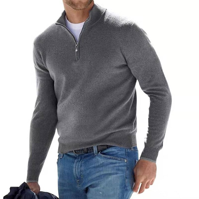 Merino Herren Pullover V-Ausschnitt Warm