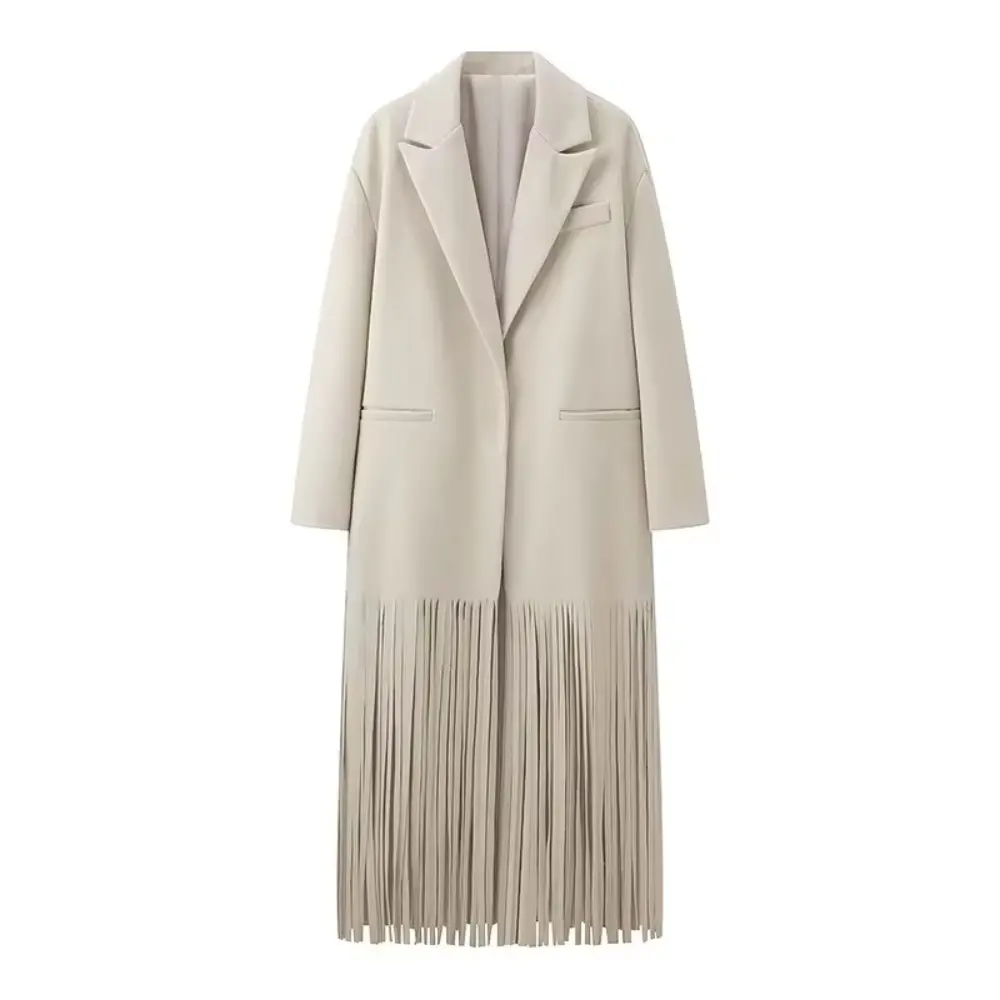 Stylischer Quasten-Mantel Damen