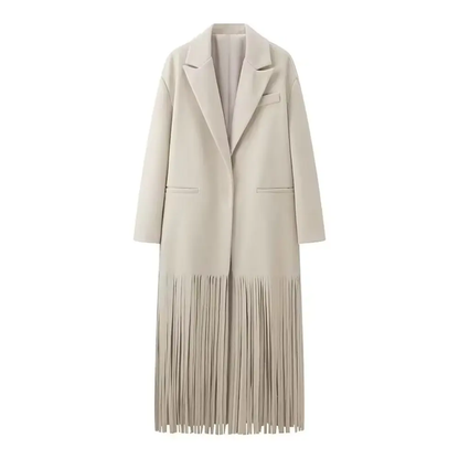 Stylischer Quasten-Mantel Damen