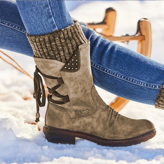 Stylische Winterschuhe für Frauen Damenschneestiefel