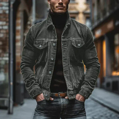 Herren Lederjacke Retro Style Klassisch