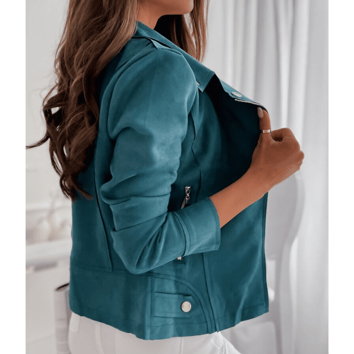 Stylische Lederjacke Herren Trendy Übergangsmodell - IdealeKleiden