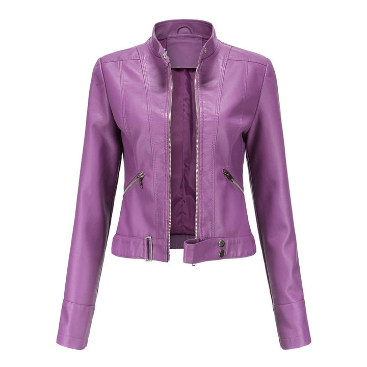 Damen Lederjacke Slim Fit Modern