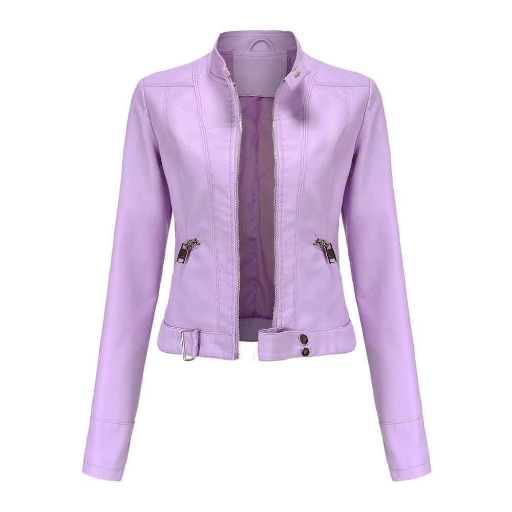 Damen Lederjacke Slim Fit Modern