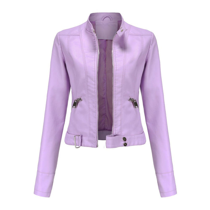 Damen Lederjacke Slim Fit Modern