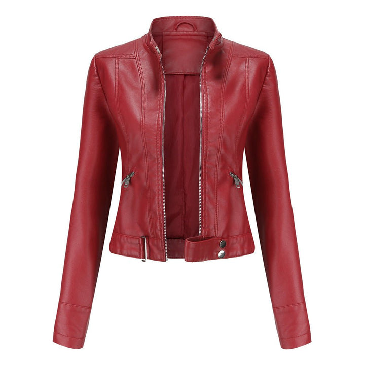Damen Lederjacke Slim Fit Modern