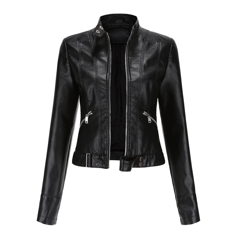 Damen Lederjacke Slim Fit Modern