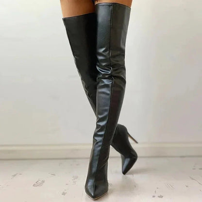 Hohe Stiefel Stiletto Oberschenkel Lange Absatzschuhe