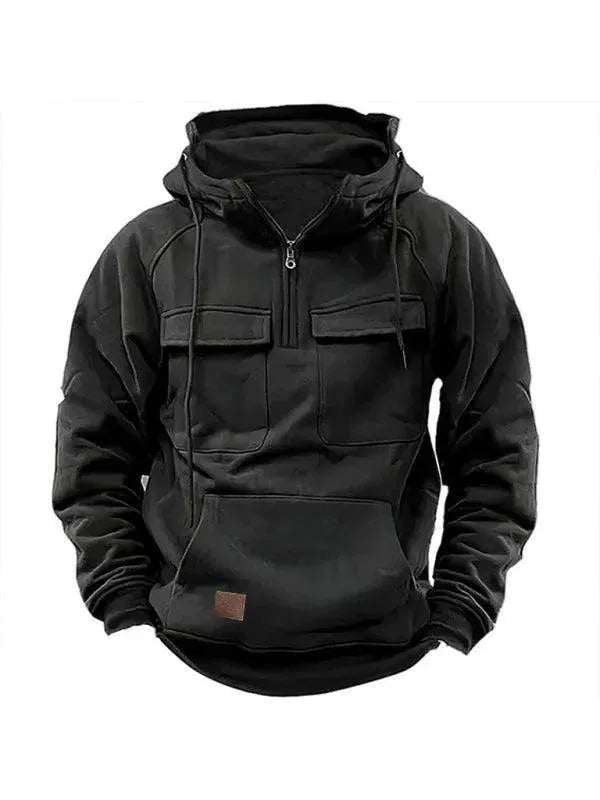 Herren Winterjacke Warm Kapuzen Taschen