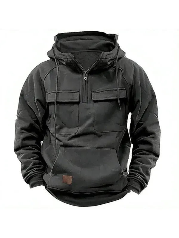 Herren Winterjacke Warm Kapuzen Taschen