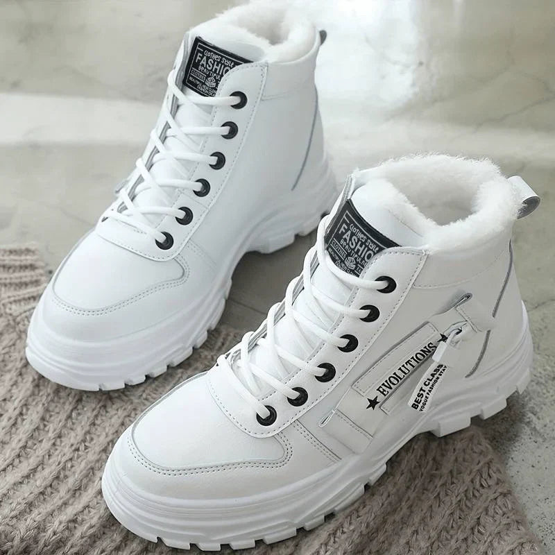 Warme Lederstiefel Winter Robust - IdealeKleiden