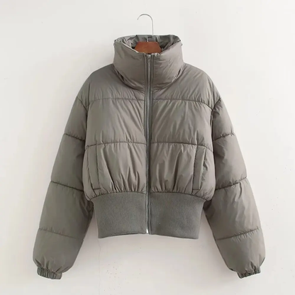 Kurze Pufferjacke Damen Warm