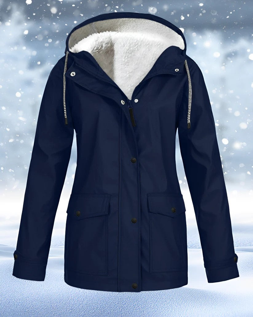 Winter Parka Jacke Kunstfell Gefüttert Warm Isoliert