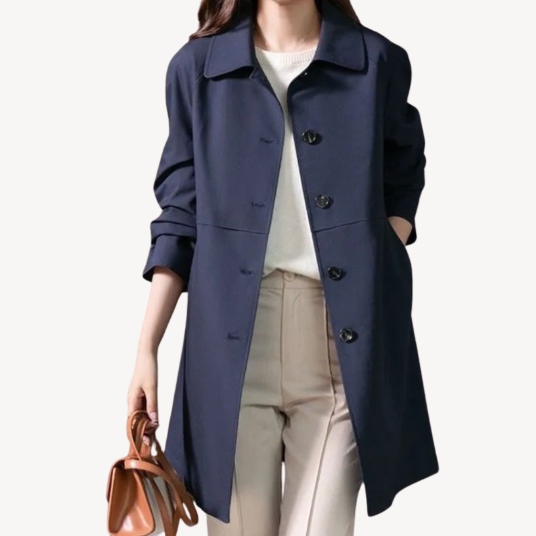 Damen Mantel Elegant Knöpfe
