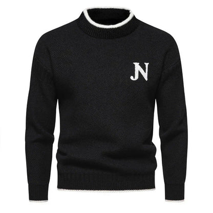 Herren Pullover Gestrickt Wollig Modern