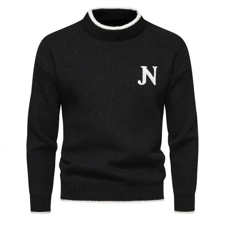 Herren Pullover Gestrickt Wollig Modern