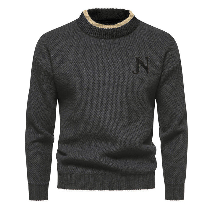 Herren Pullover Gestrickt Wollig Modern