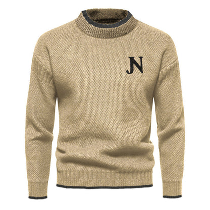 Herren Pullover Gestrickt Wollig Modern