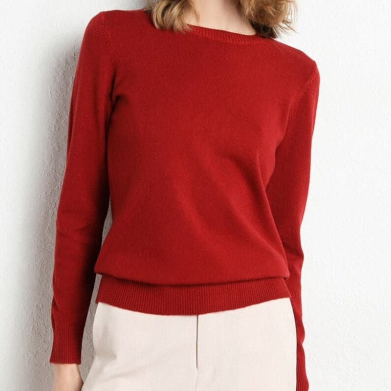 Weiches Sweatshirt Damen Runder Ausschnitt Langarm