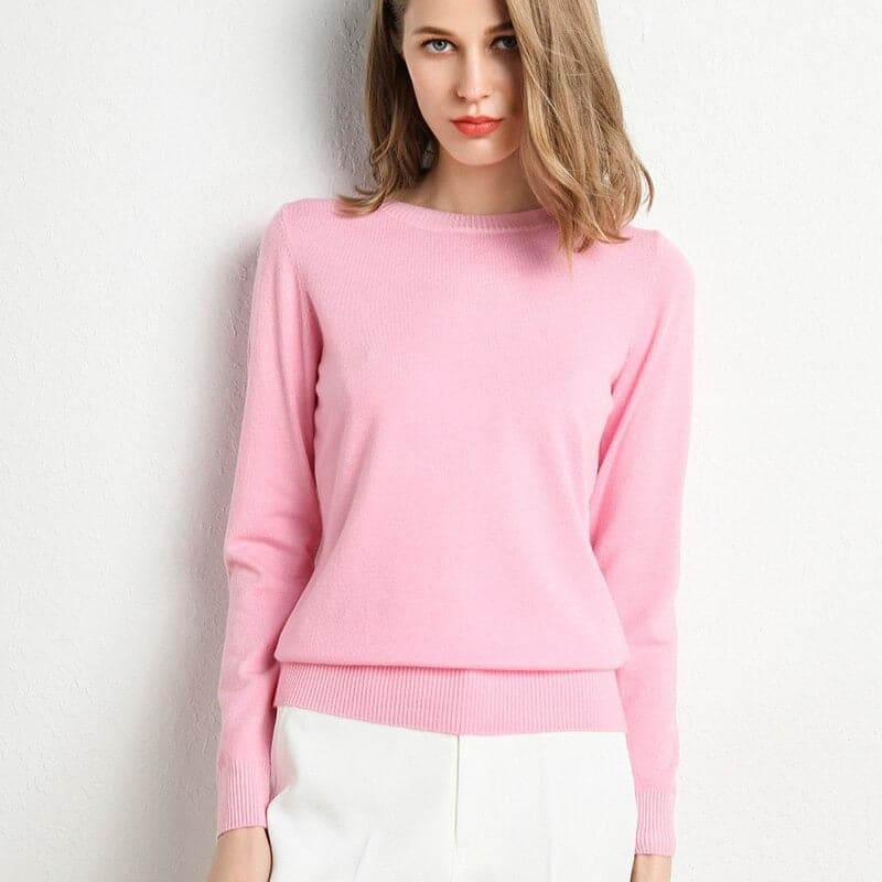 Weiches Sweatshirt Damen Runder Ausschnitt Langarm