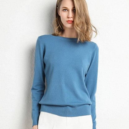 Weiches Sweatshirt Damen Runder Ausschnitt Langarm