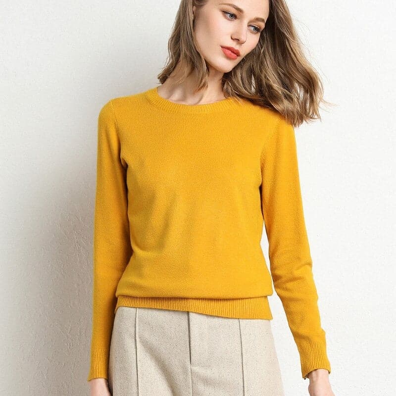 Weiches Sweatshirt Damen Runder Ausschnitt Langarm