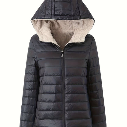Winterjacke Damen Warm Puffy Kunstpelz Mantel