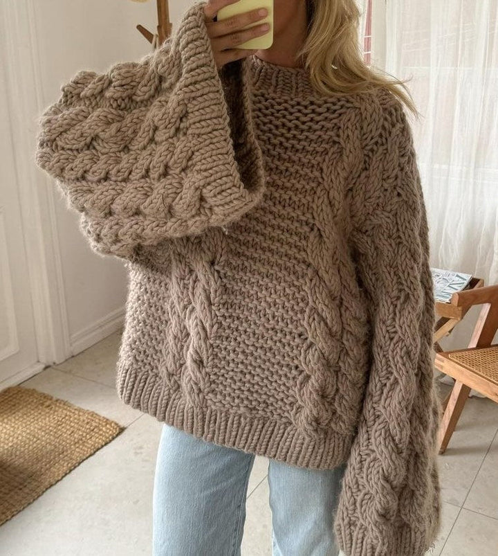 Stilvolle Zopf-Pullover Damen